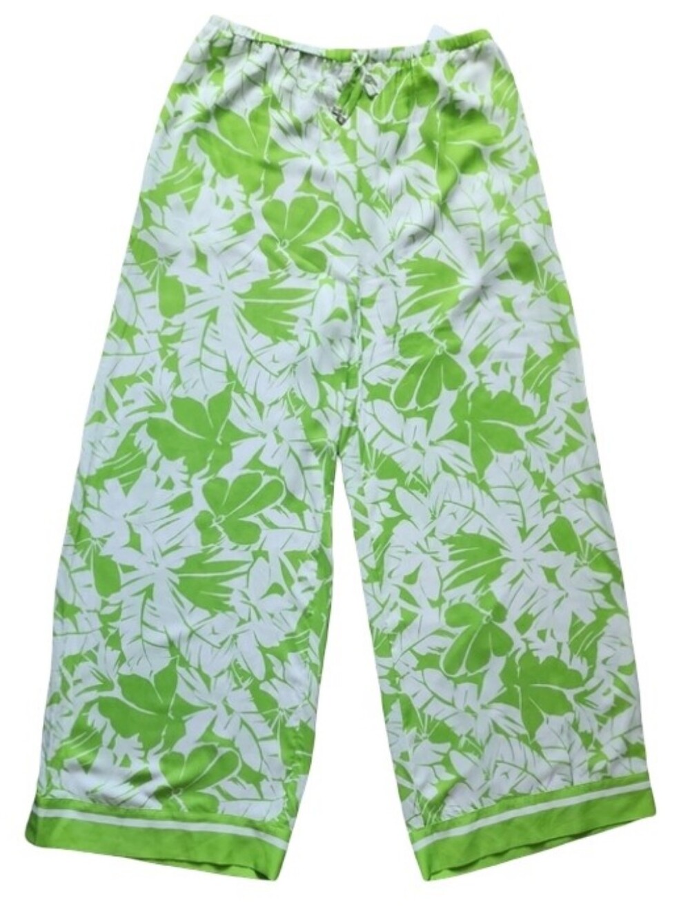 Michaelโ Michael Kors Tropical Palm Print Wide Leg Pull On Pants Small Resort
